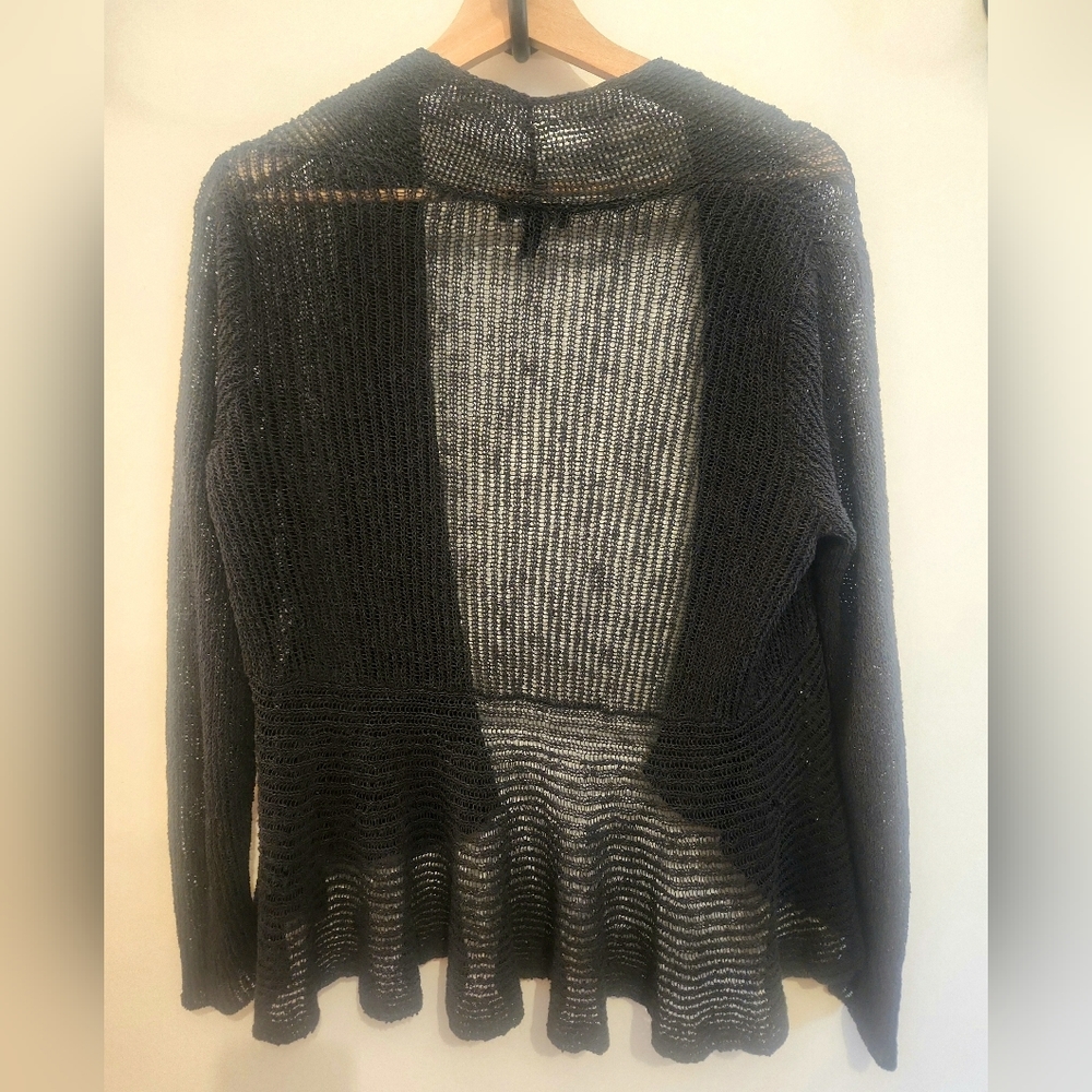 Eileen Fisher Linen Blend Knit Open Cardigan - Picture 2 of 6